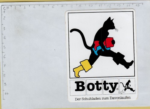 Vintage sticker botty cat - vintage,